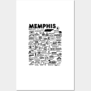 Memphis Map Posters and Art